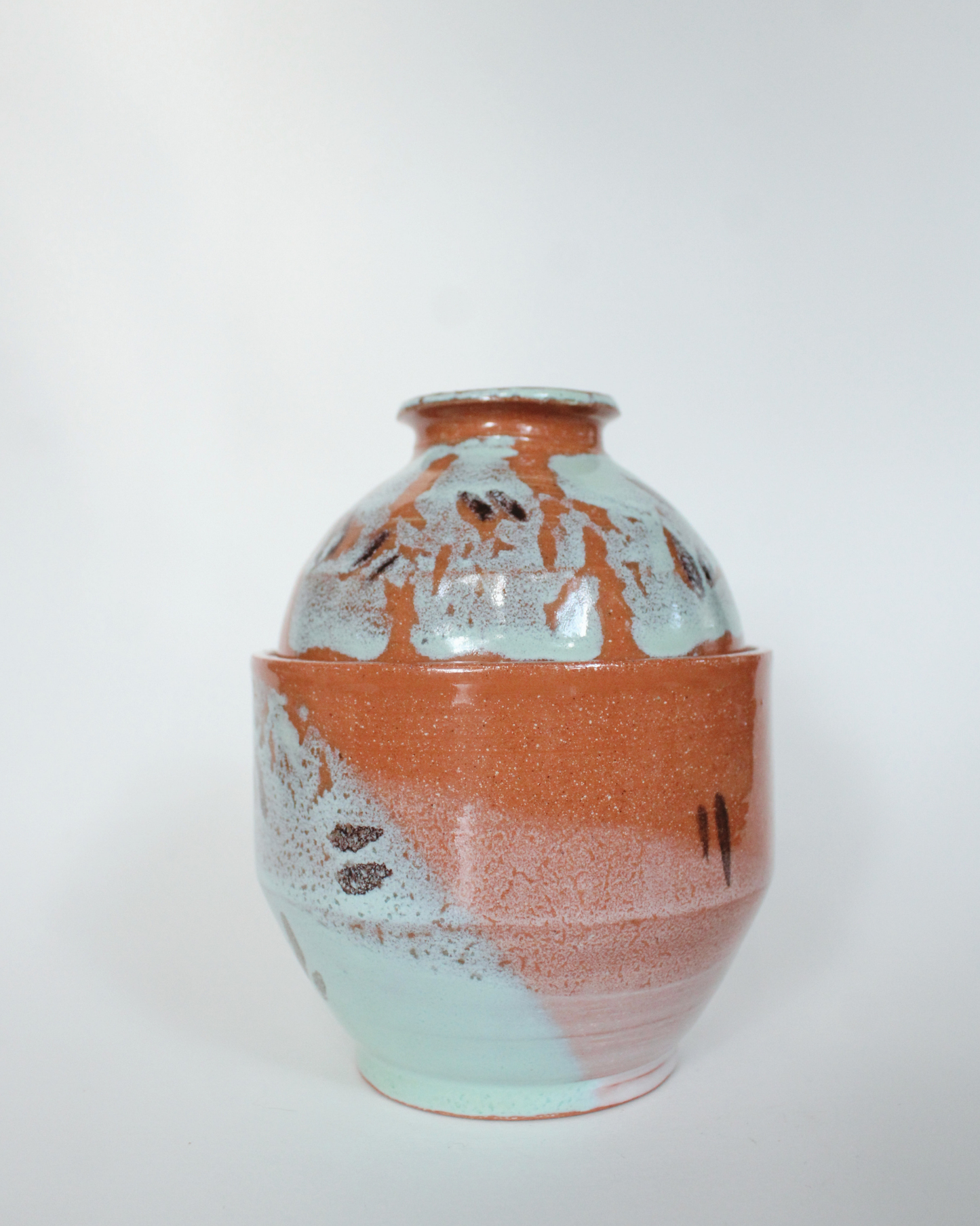 Blue Mottled Mini Jar