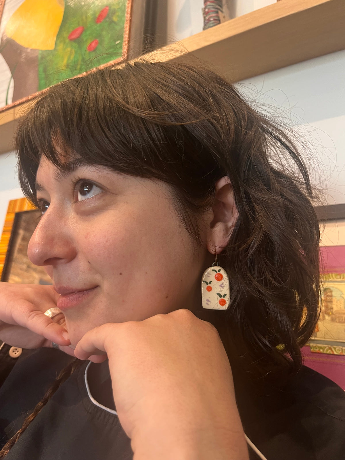 Nectarine earrings