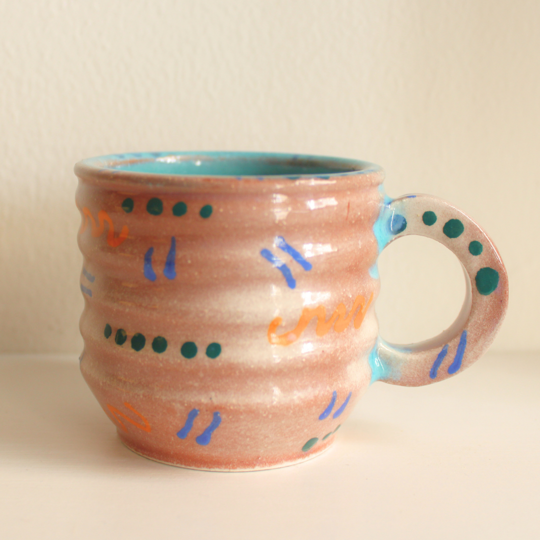 Petite geometric mug