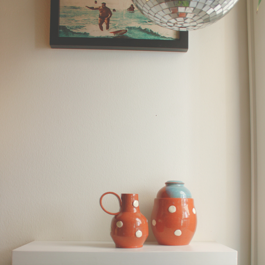 Petite polka dot jar