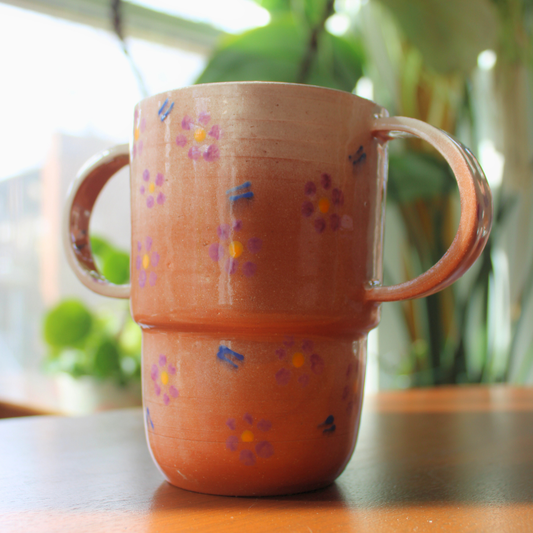 Purple flower vase