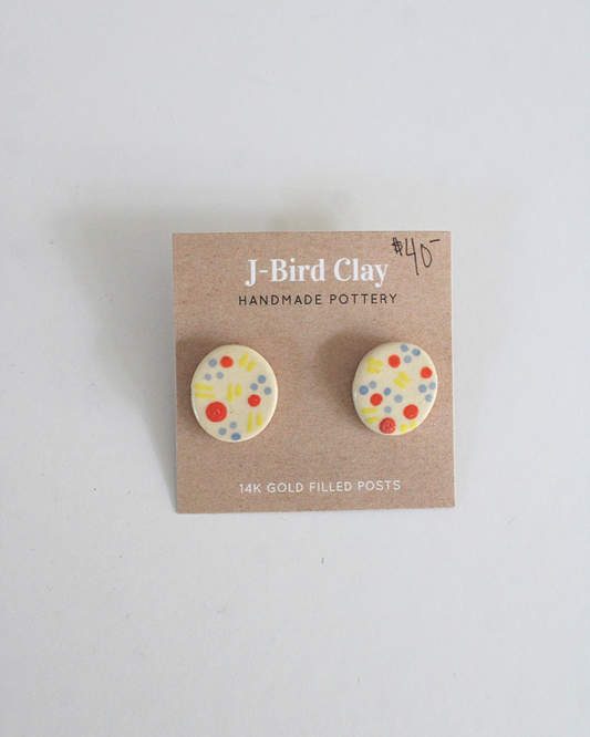 Primary stud earrings