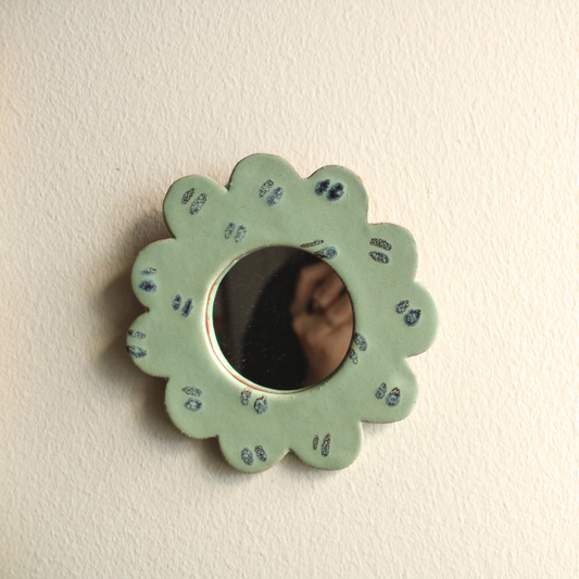 Aqua Flower Mirror