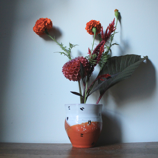 Orange rind vase