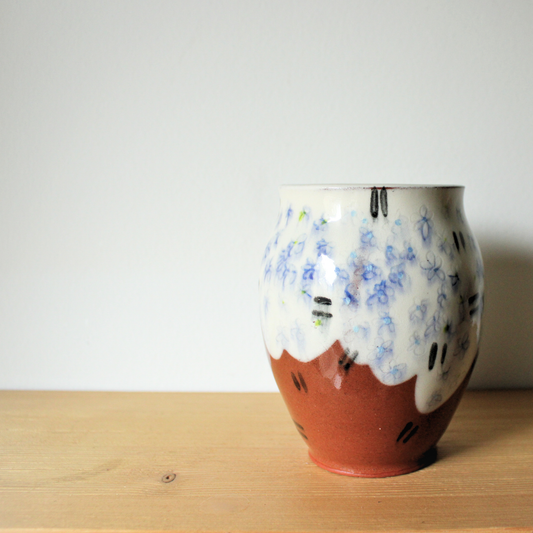 Blue Floral vase